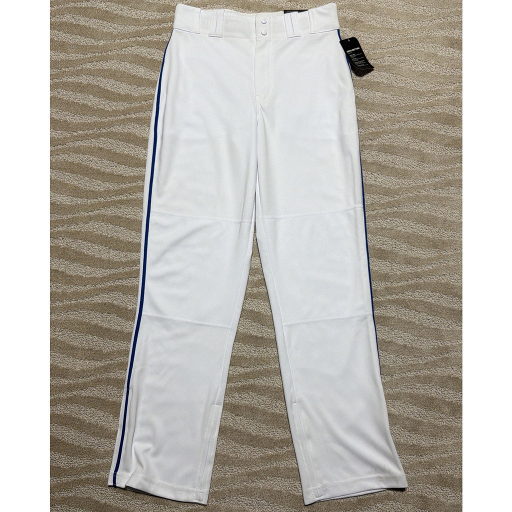 Champro Adult White Royal Blue Open Bottom Loose Fit Baseball Pants Size M NWT