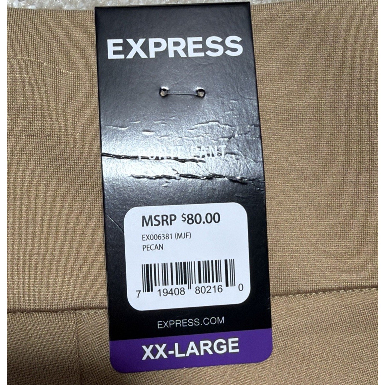 Express Women's Ponte Pant Plus Size XXL Pecan High Rise NWT