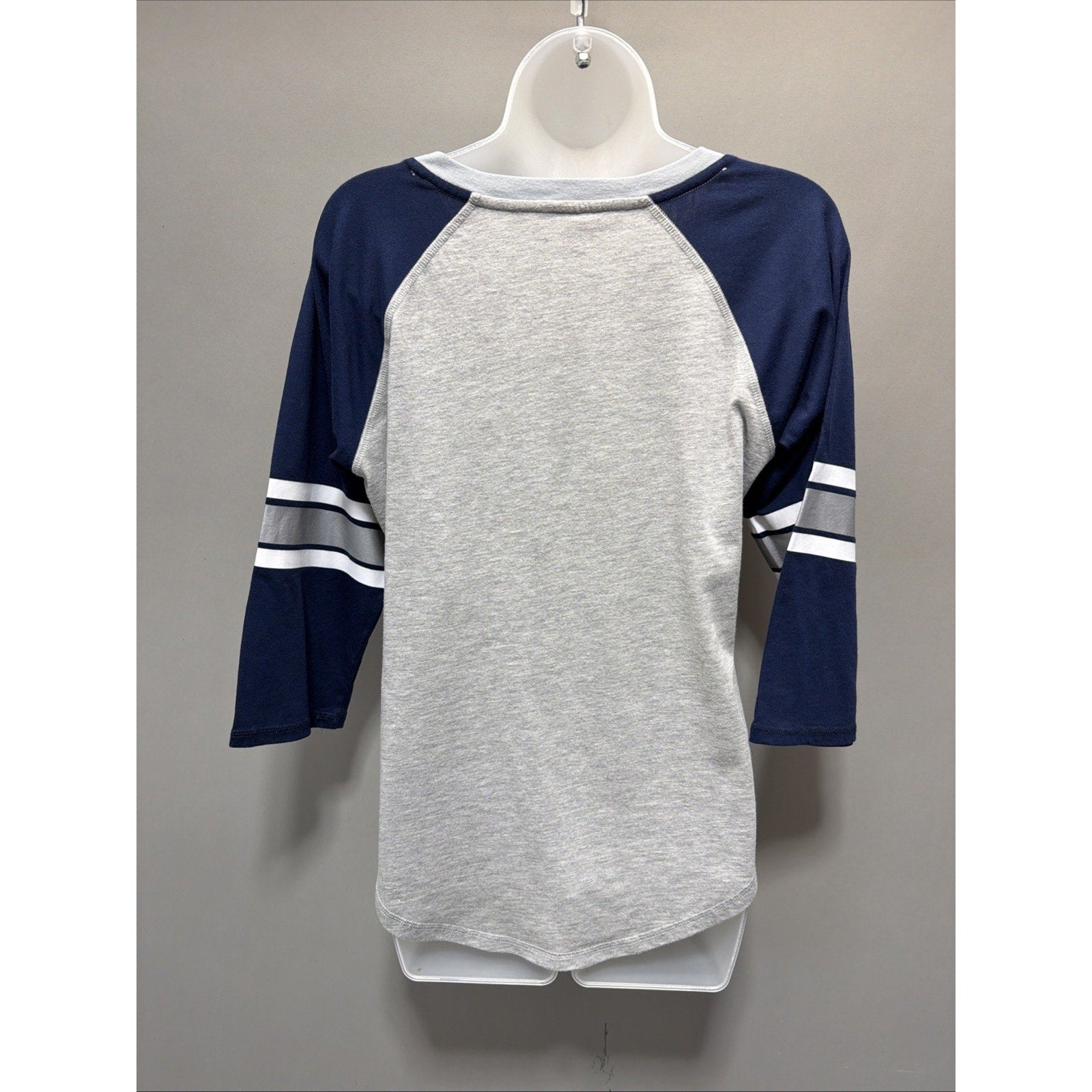 DALLAS COWBOYS NFL COWBOYS WOMEN'S GRAY RAGLAN SLEEVE SIZE LARGE