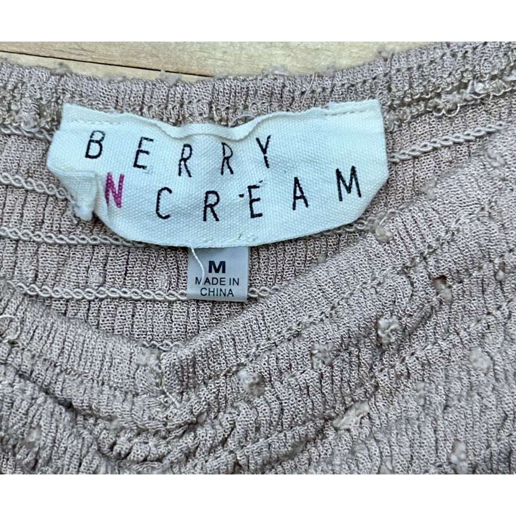 Berry N Cream Women's Darling Lacey Gauze Boho Dress, Size Medium .