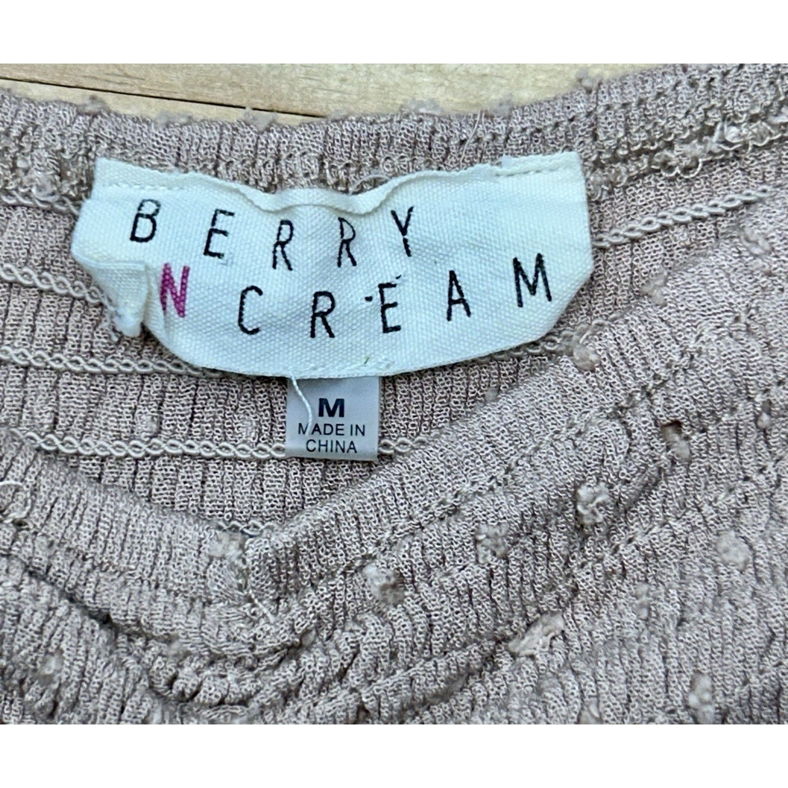 Berry N Cream Women's Darling Lacey Gauze Boho Dress, Size Medium .