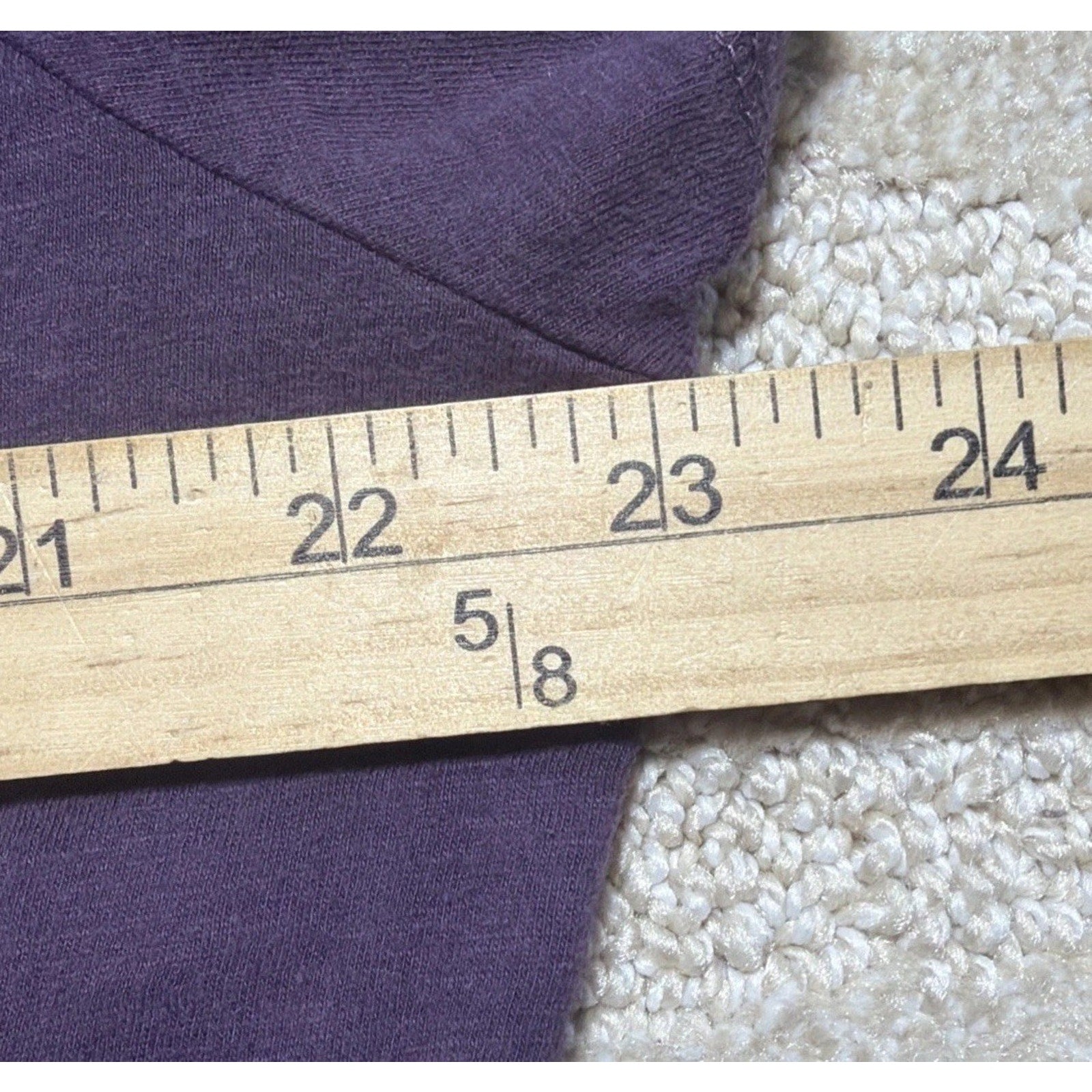 Eddie Bauer 2XL Womens Purple Vneck Lace Trim Blouse