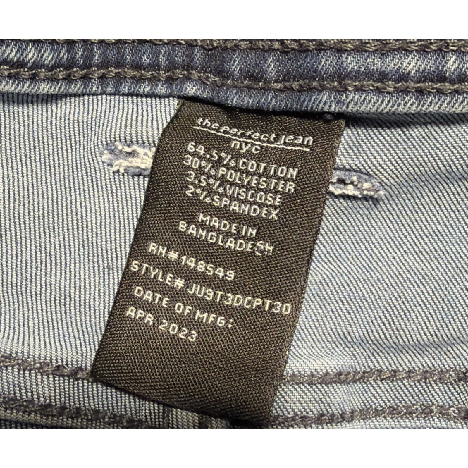 The Perfect Jean NYC Pants Mens 35x30 Blue Athletic Fit Stretch TPJ