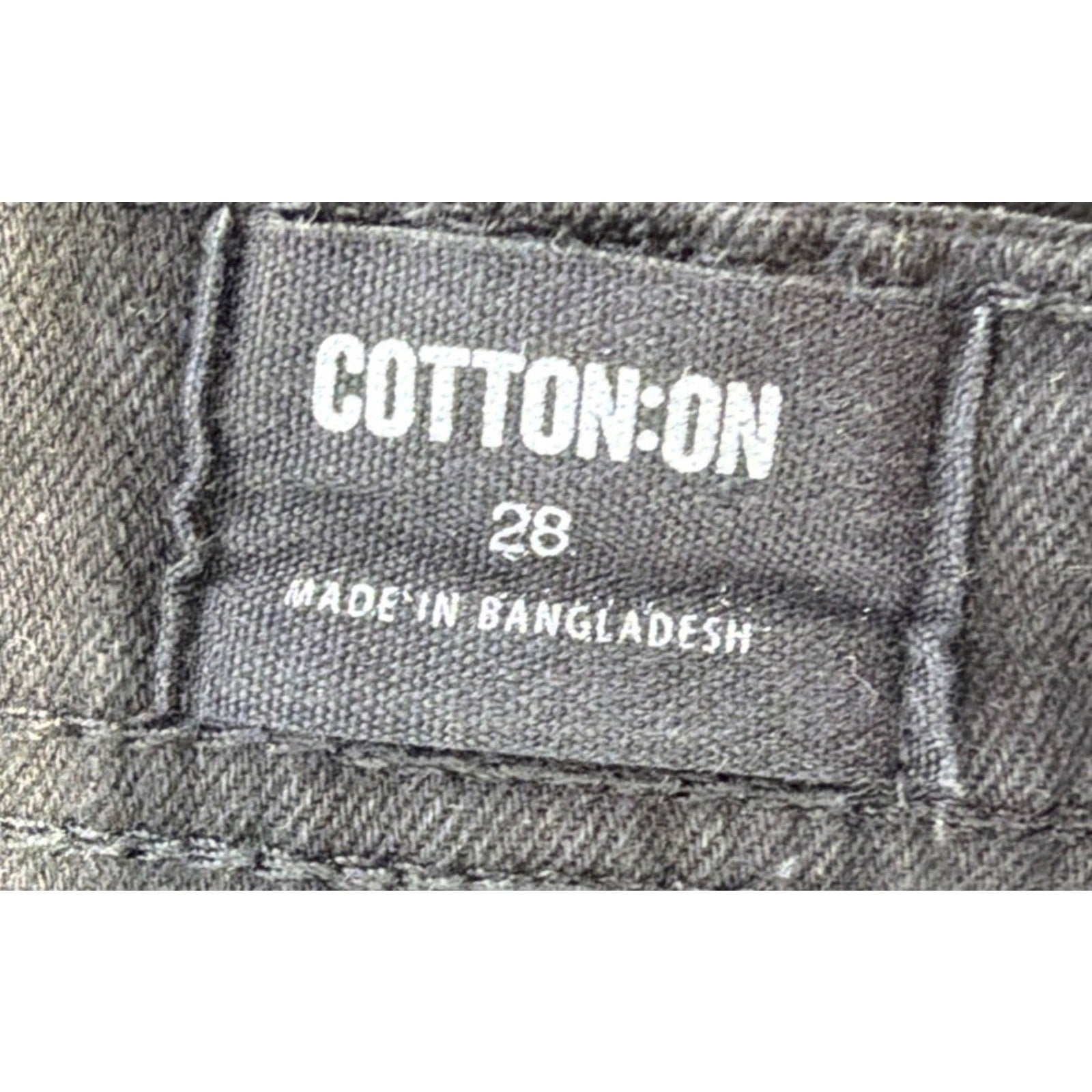 Cotton-On Denim High Rise Tapered Leg Black Jeans Size 28 Measure 30x30