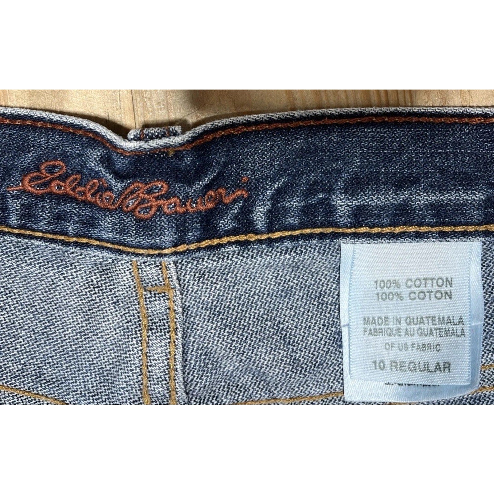 Eddie Bauer Classic Bootcut Jeans 10 Stretch 31x31 Medium Wash Denim Mid Rise