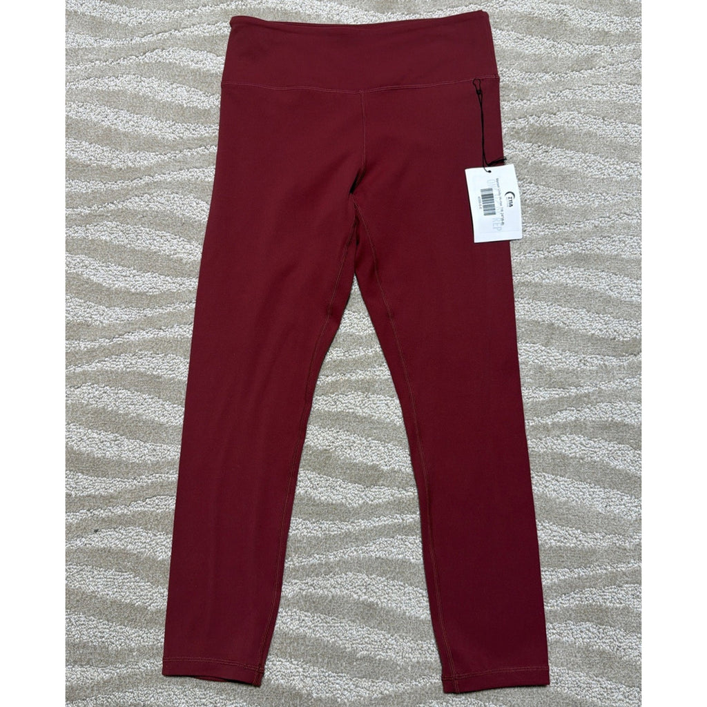 ZYIA Active Maroon Unity High Rise Leggings Size 7/8 Size 6-8 NWT