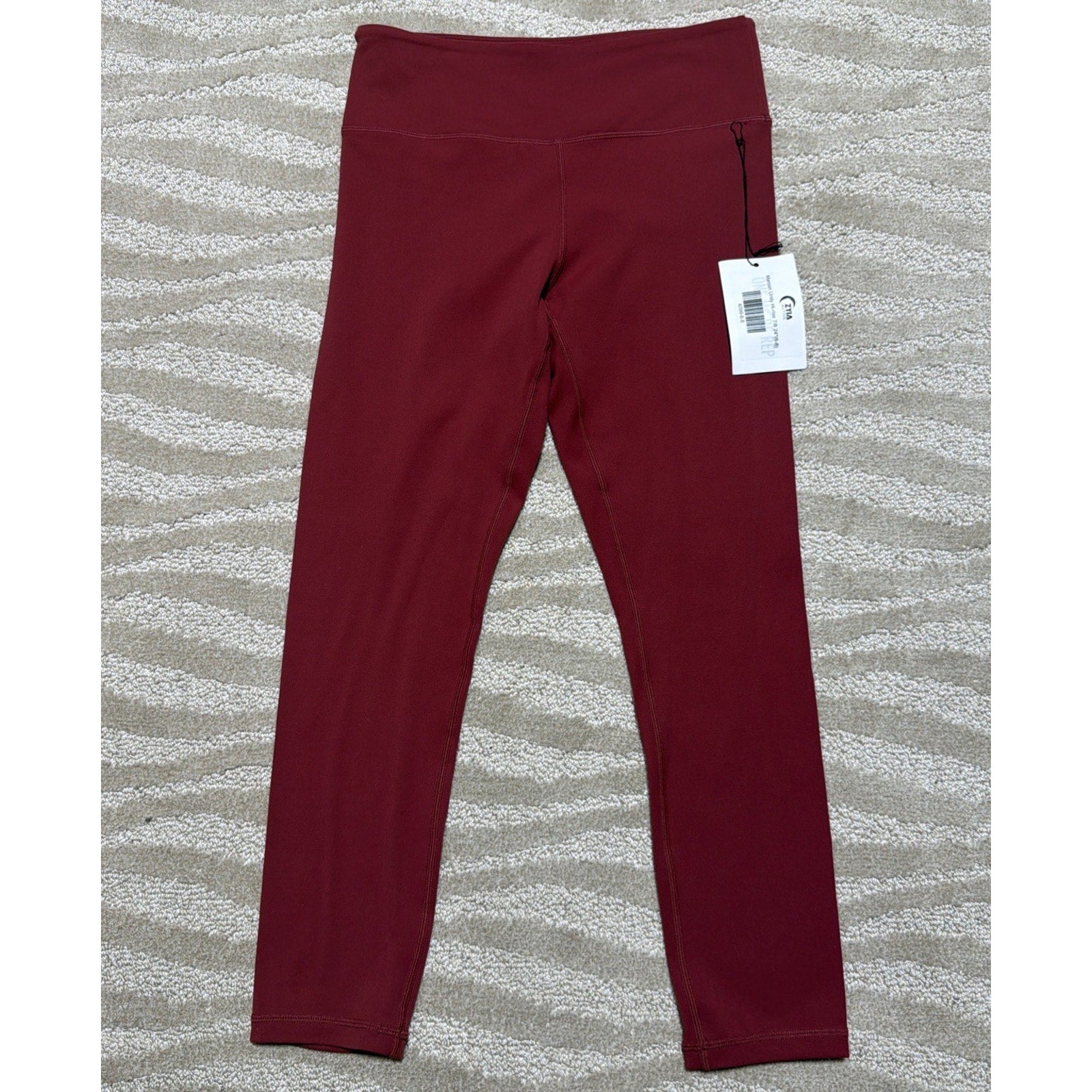 ZYIA Active Maroon Unity High Rise Leggings Size 7/8 Size 6-8 NWT