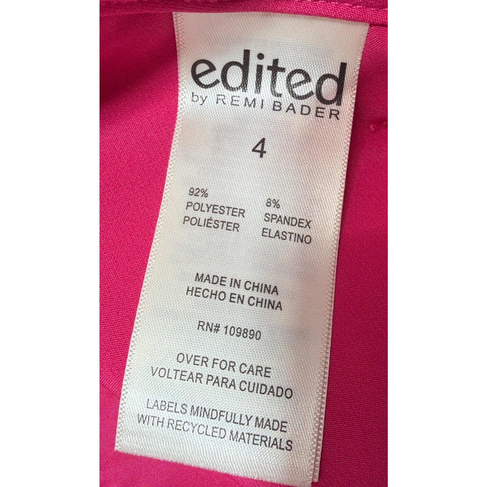 Edited by Remi Bader Women's High Rise Trouser Short Size 4 Pink New With Tags