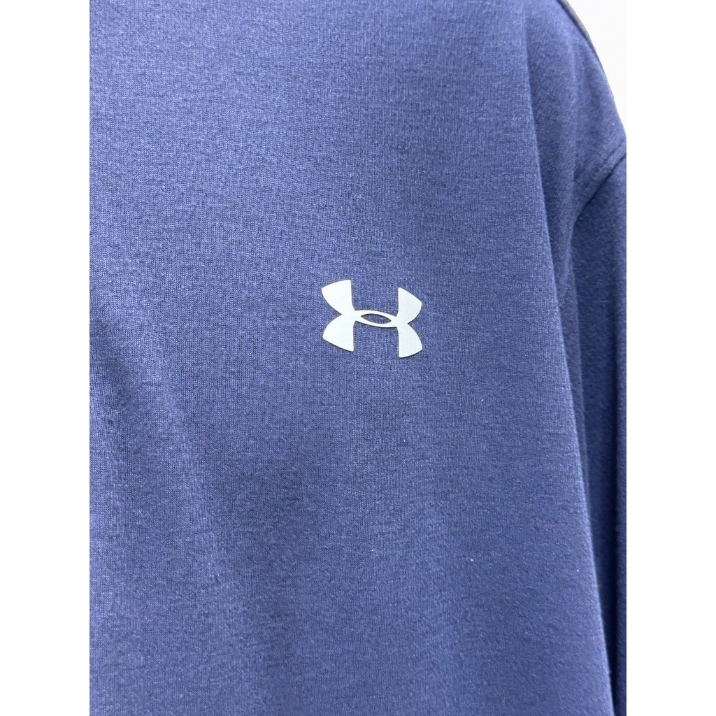 UNDER ARMOUR Navy Blue Gray 1/4 Zip Cold Gear Loose Fit Shirt Men’s Size 2XL