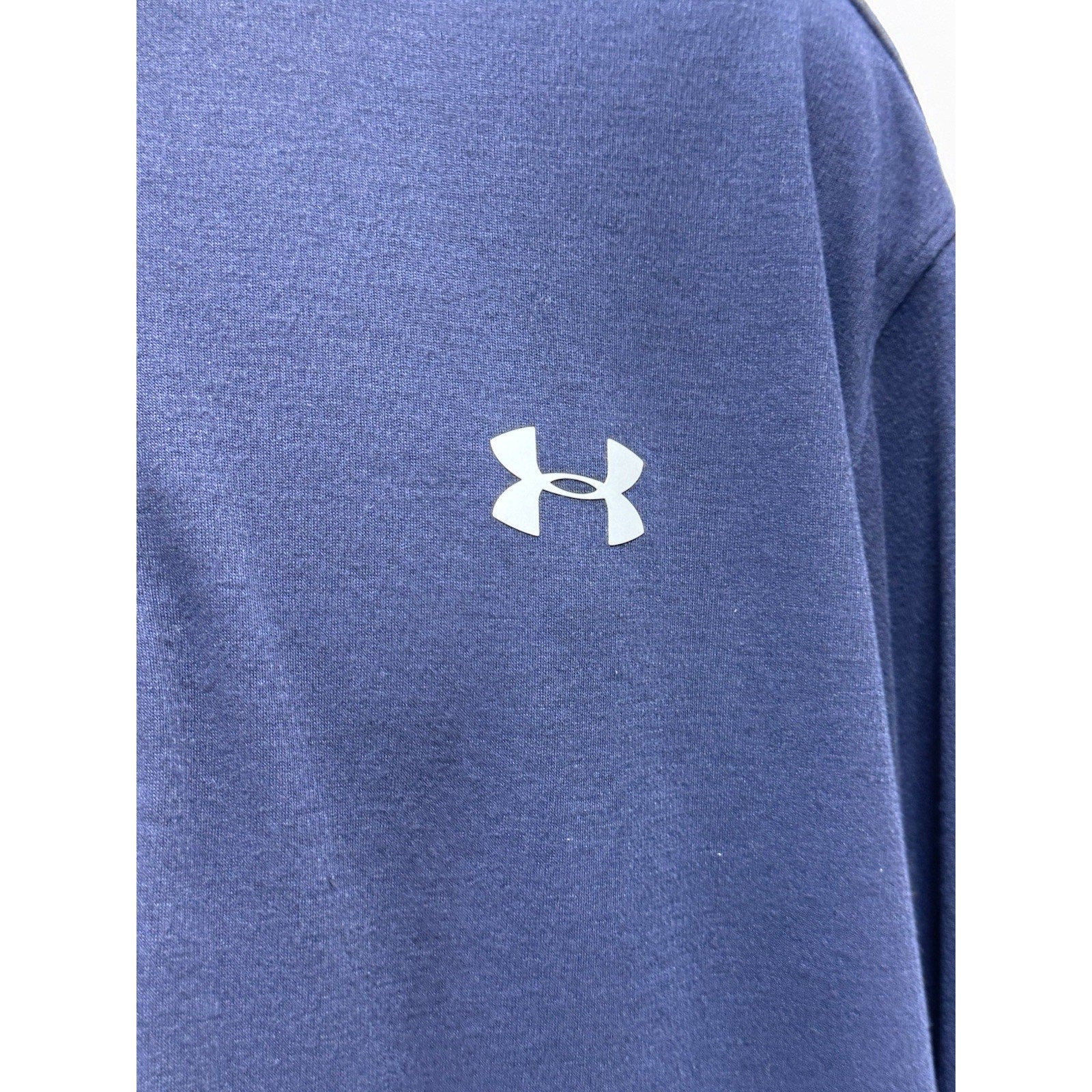UNDER ARMOUR Navy Blue Gray 1/4 Zip Cold Gear Loose Fit Shirt Men’s Size 2XL