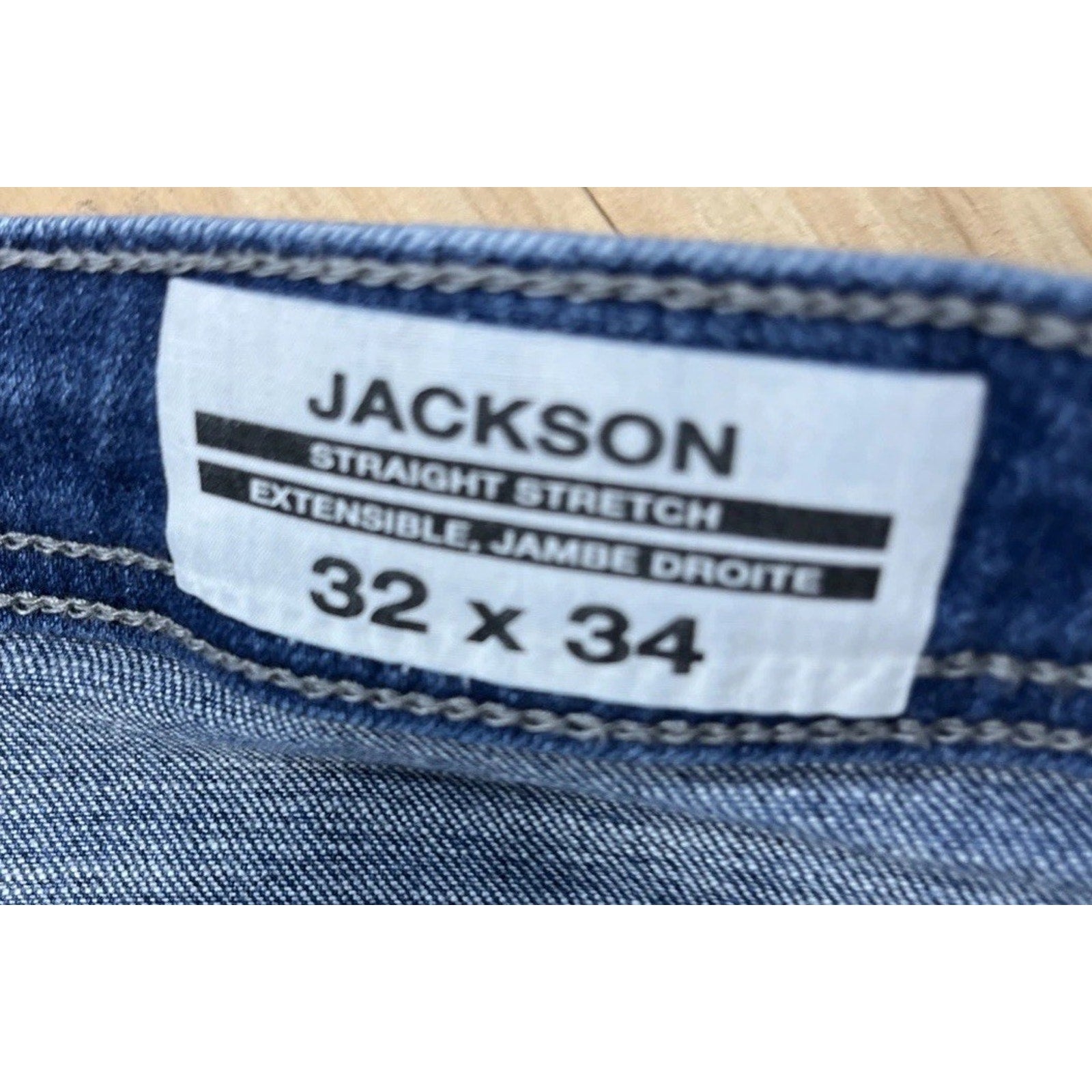 Buffalo David Bitton Jeans Mens 32x34 Blue Jackson-X Straight Stretch Denim