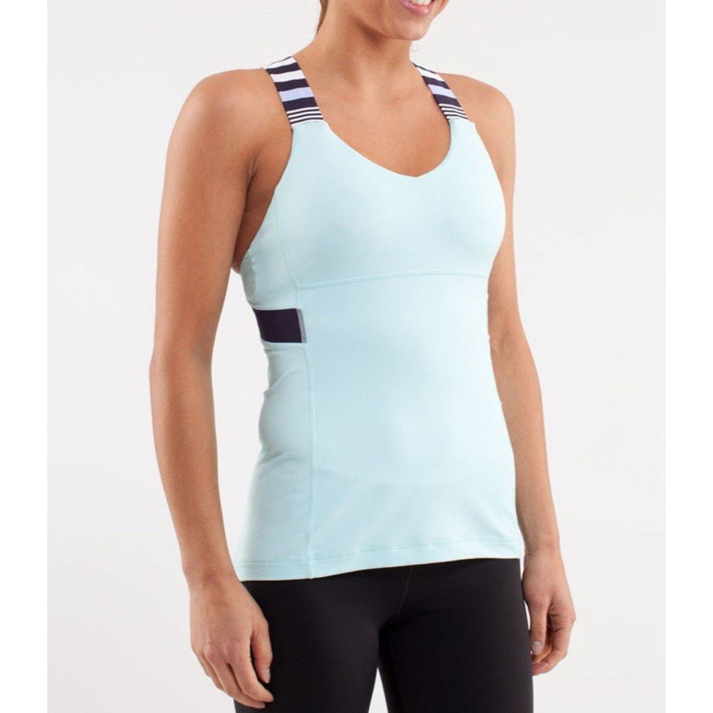 Lululemon Push Your LimitsTank Top Criss Cross Straps Removable Pads Women’s 8