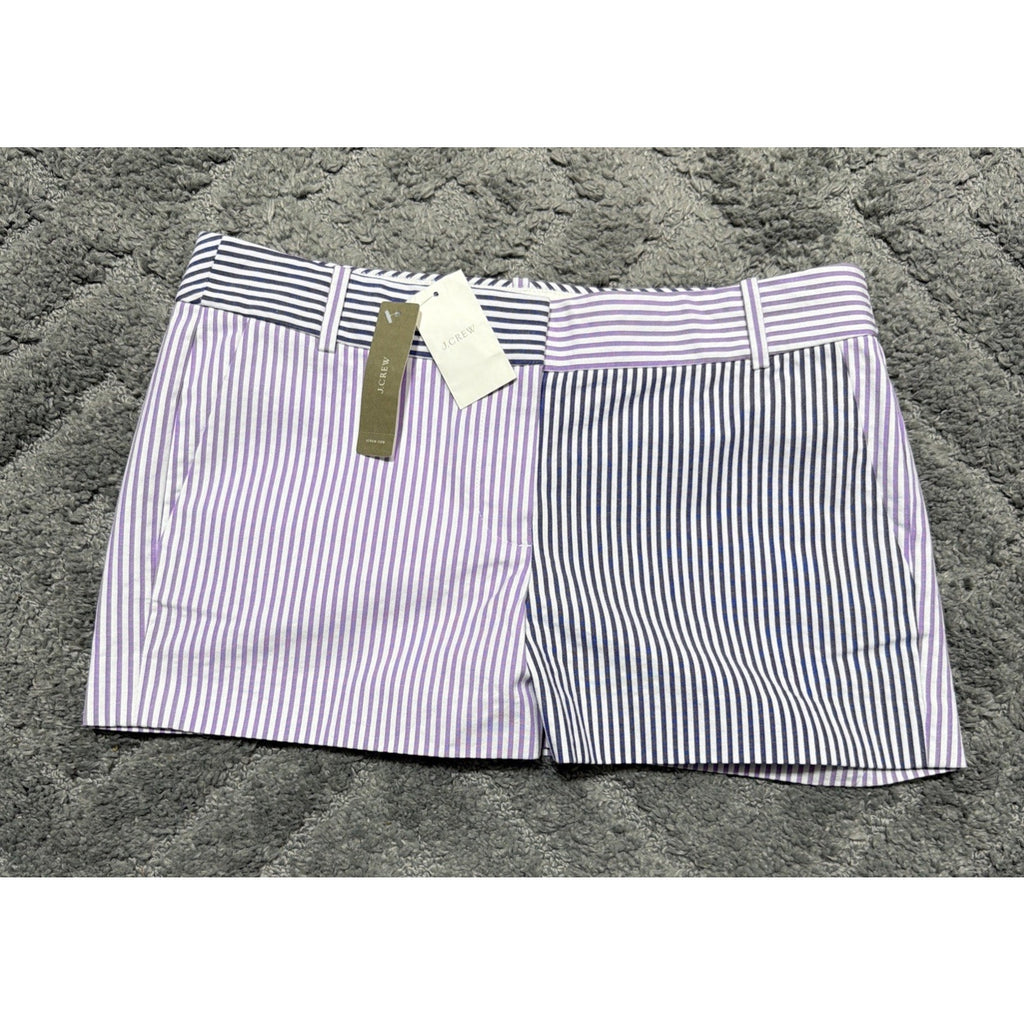 J. Crew Striped Cotton Shorts Women's Summer, Beachy, Pool, Lake Size 4 New