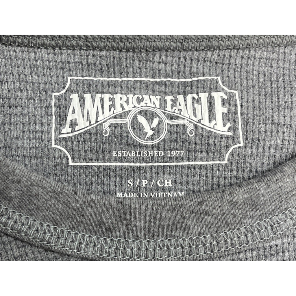 American Eagle Mens Crew Neck Long Sleeve Sweater Gray Size S Small