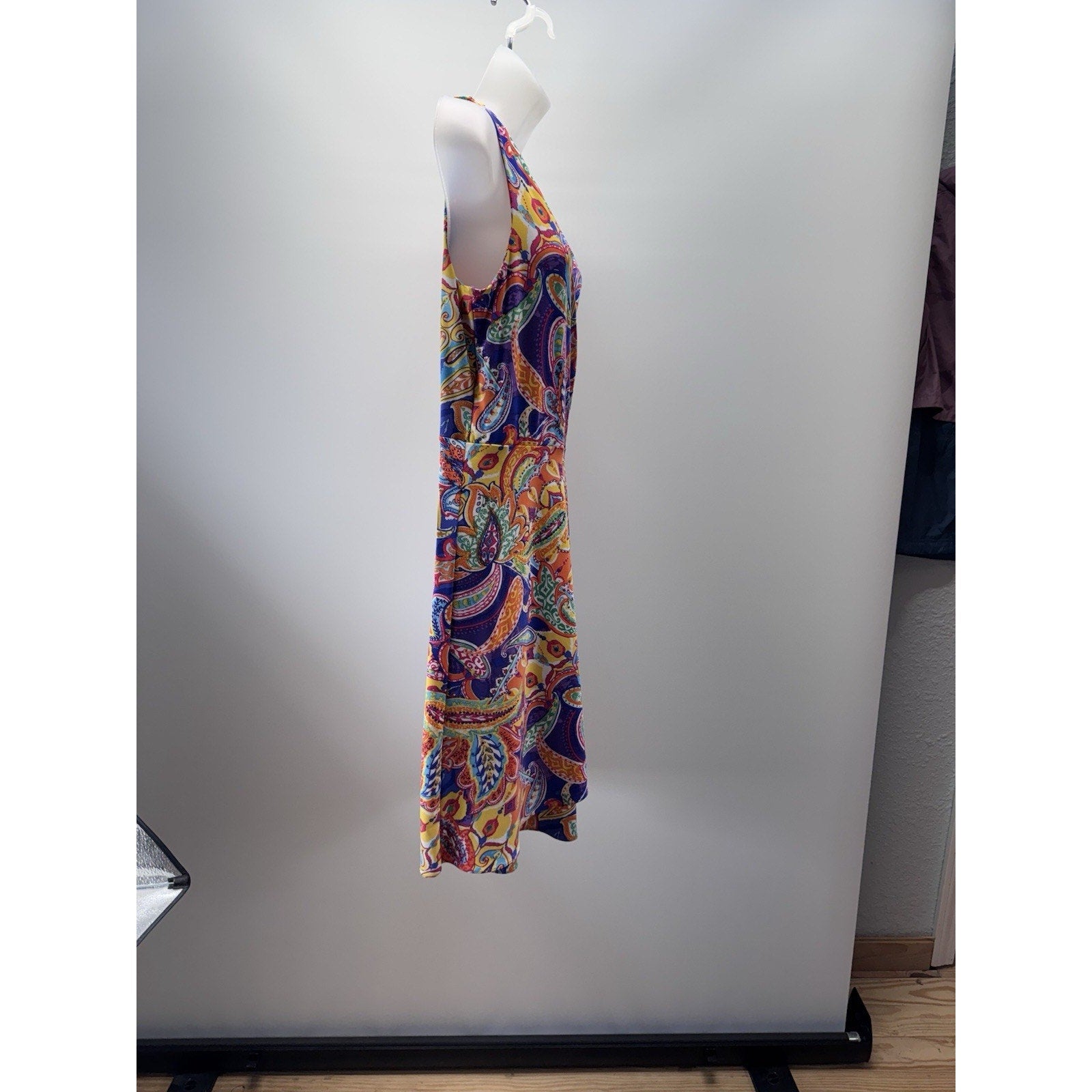 Ralph Lauren Paisley A Line dress Sleeveless Work Cocktail Women’s Size M