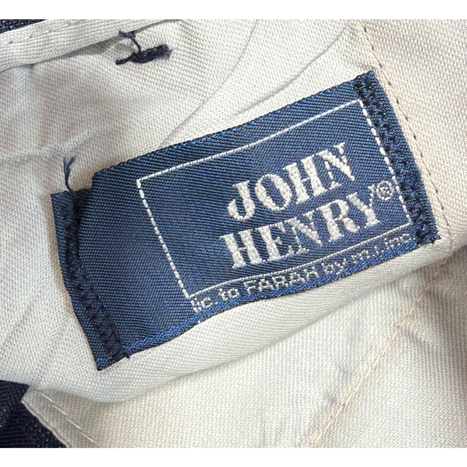 Vintage John Henry Farah Mens Dress Pants 36x34 Blue Pinstripe Slacks NWT Retro