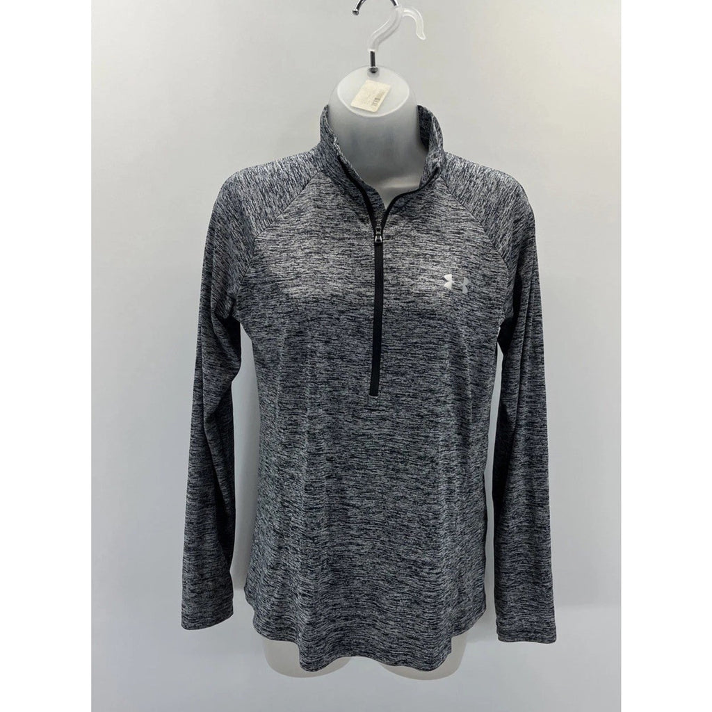 Under Armour Tech 1/2 Zip Twist Pullover Womens Size M Gray Long Sleeve Light