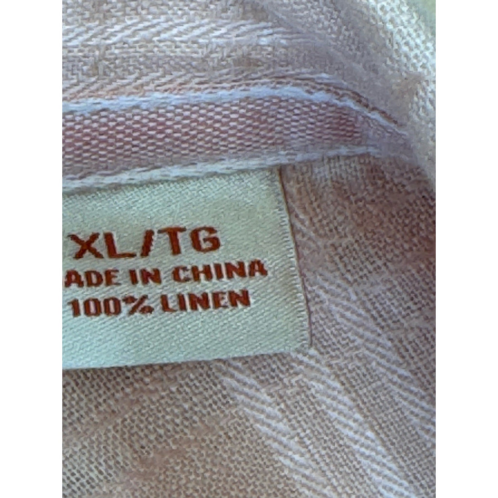 Tommy Bahama Orange Beach 100% Linen Short Sleeve Button Front Shirt Men’s XL