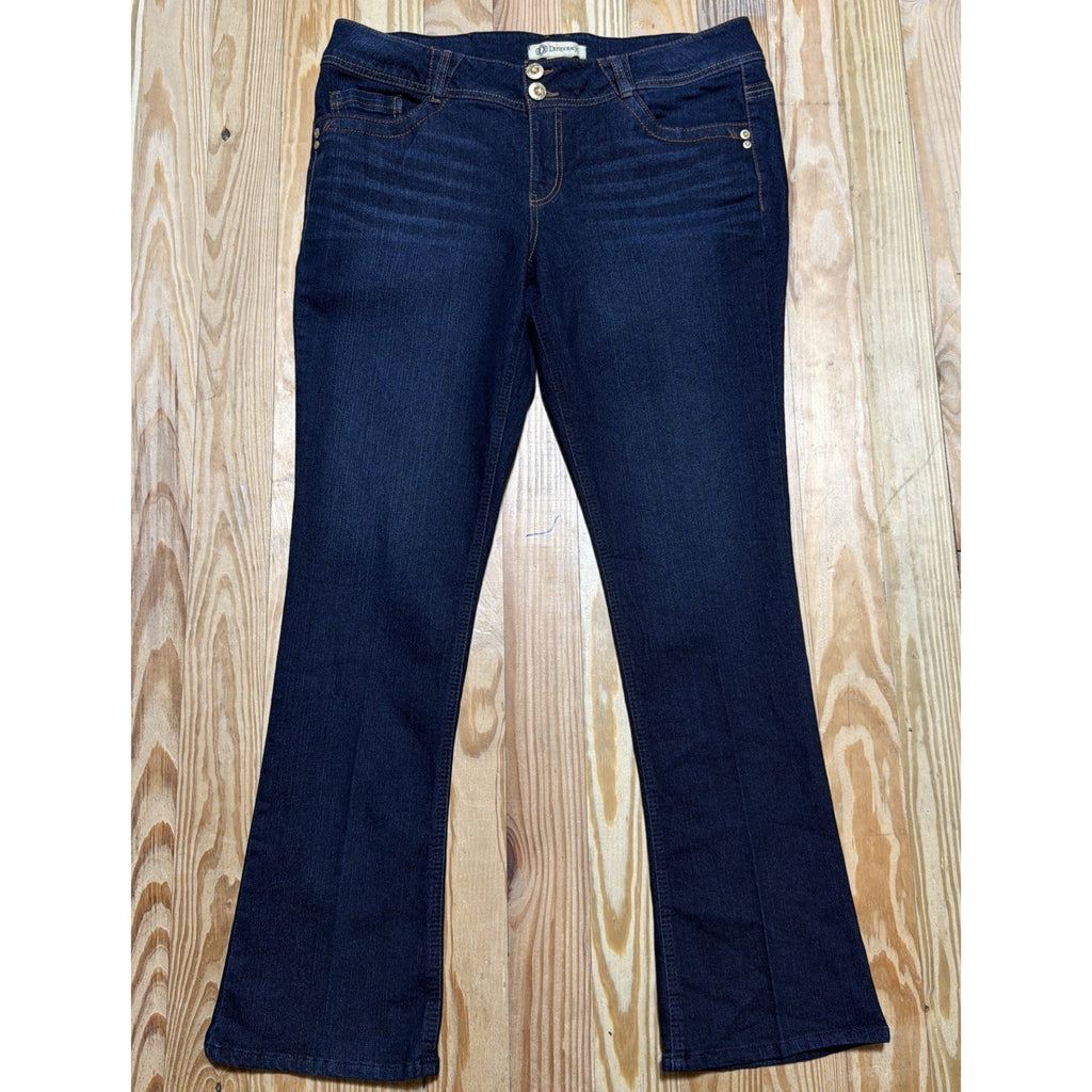 Democracy Rebel Itty Bitty Boot Jeans Women’s 18 Dark Wash Stretch Bootcut