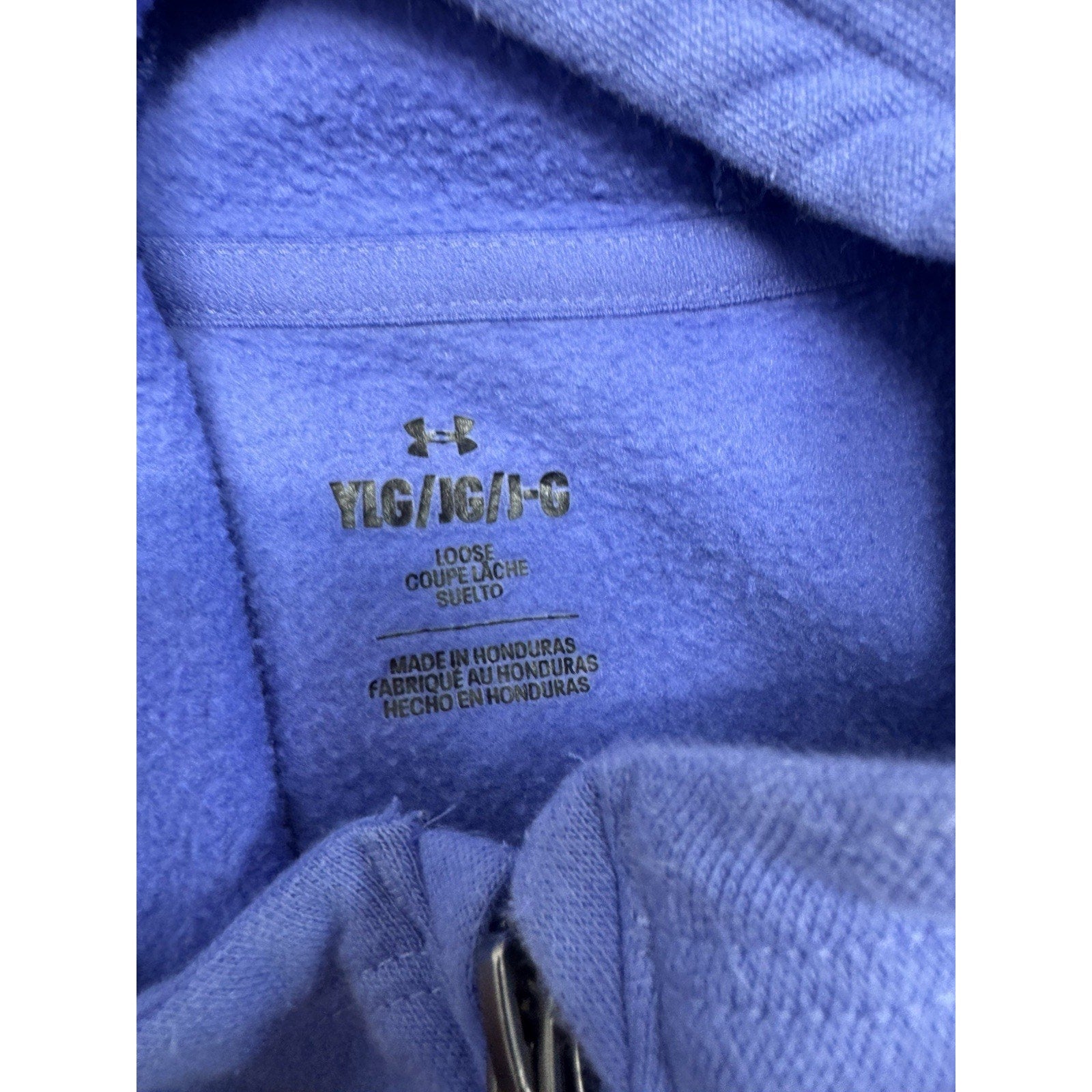 Under Armour Broke In Hoodie Purple Blue Full Zip Youth Large See Pics