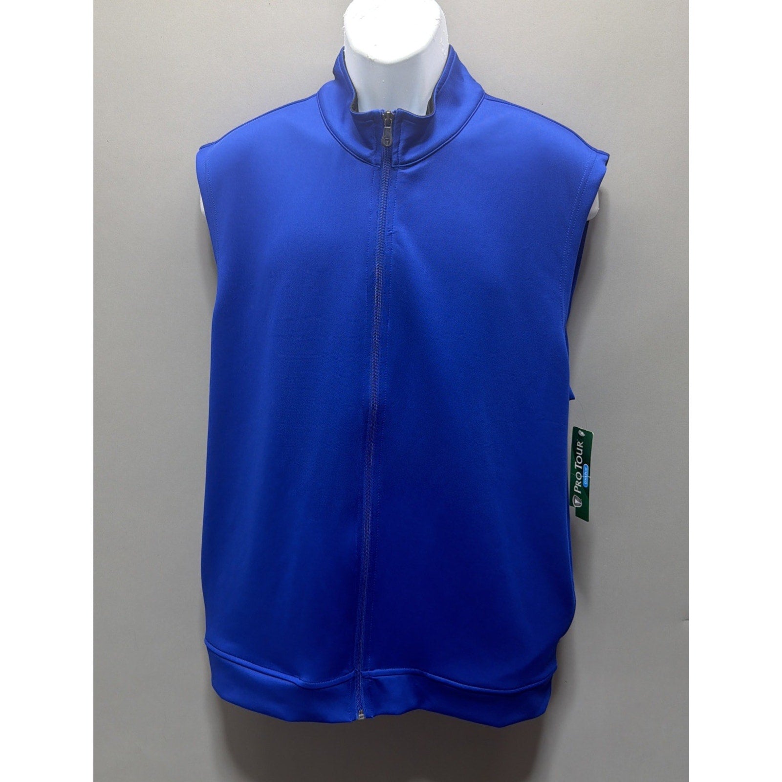 NWT Pro Tour CoolPlay Golf Vest Men’s Large Blue Full Zip Lightweight Athletic