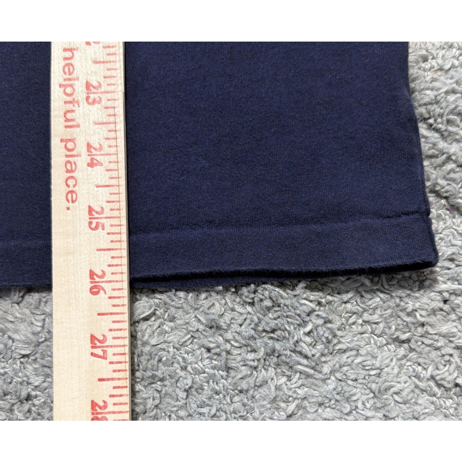 Polo Ralph Lauren Navy Blue Shirt White Pony Short Sleeve Mens Large V Neck