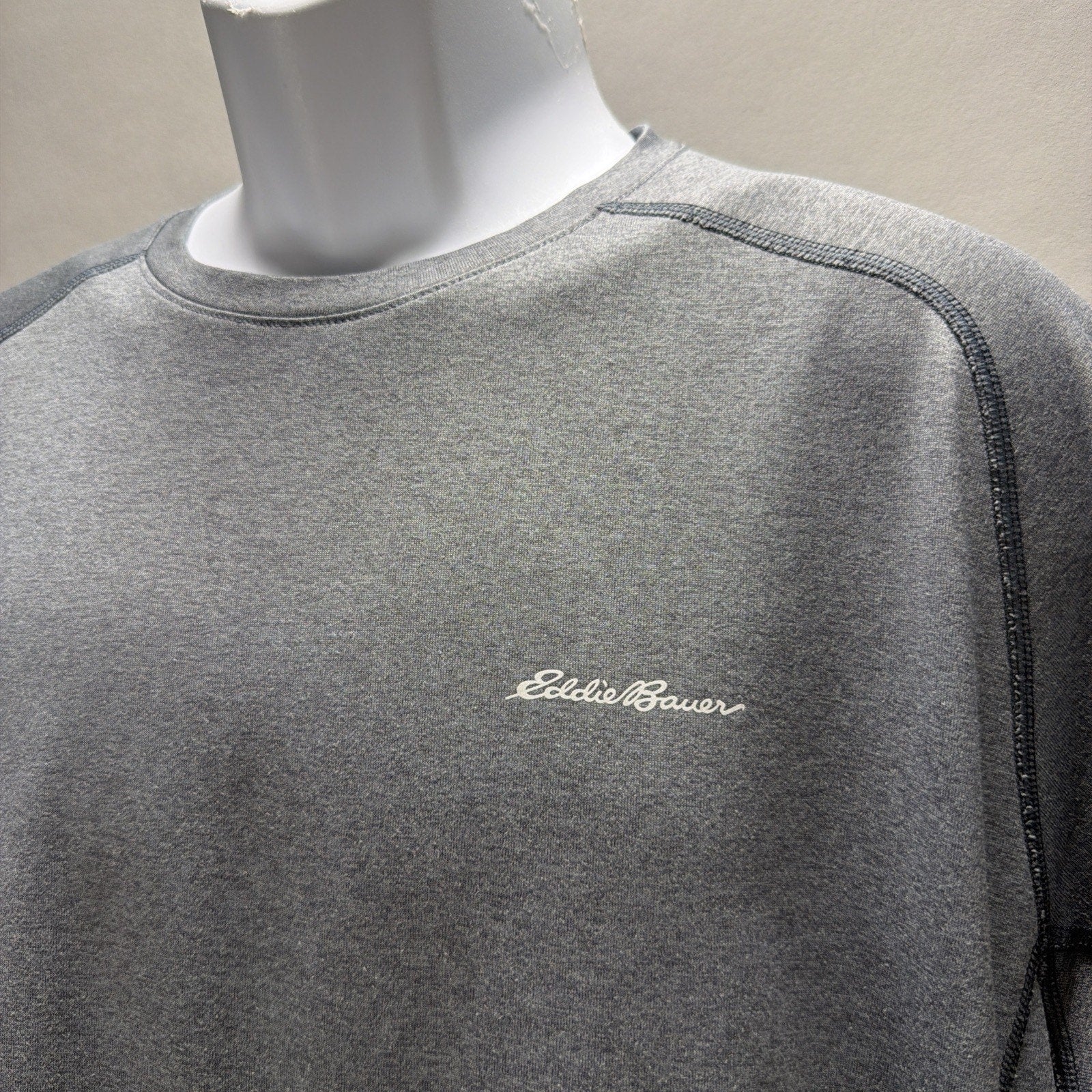 Eddie Bauer Shirt Mens Large Tall FreeDry Short Sleeve Performance Athletic