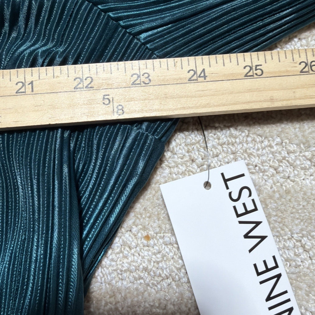 NWT Nine West Formal Dress Balloon Sleeve Silky Green Dress Size XXL