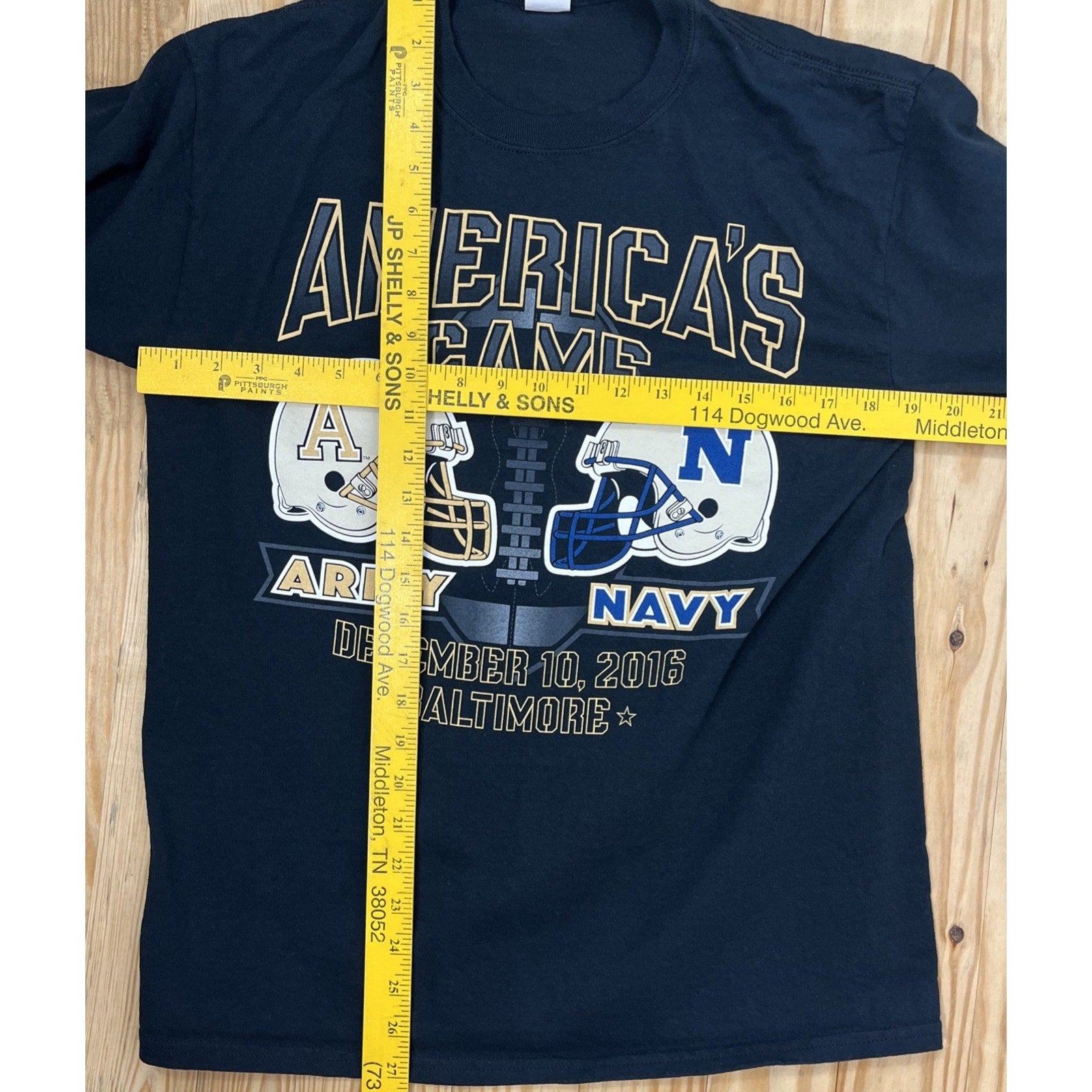 2016 Navy Midshipmen Army America's Game Football Long Sleeve Shirt Mens M Black
