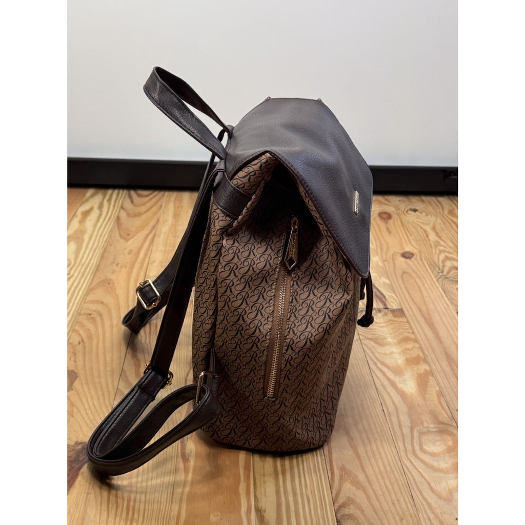 Rampage Womens Signature Brown Backpack / Purse