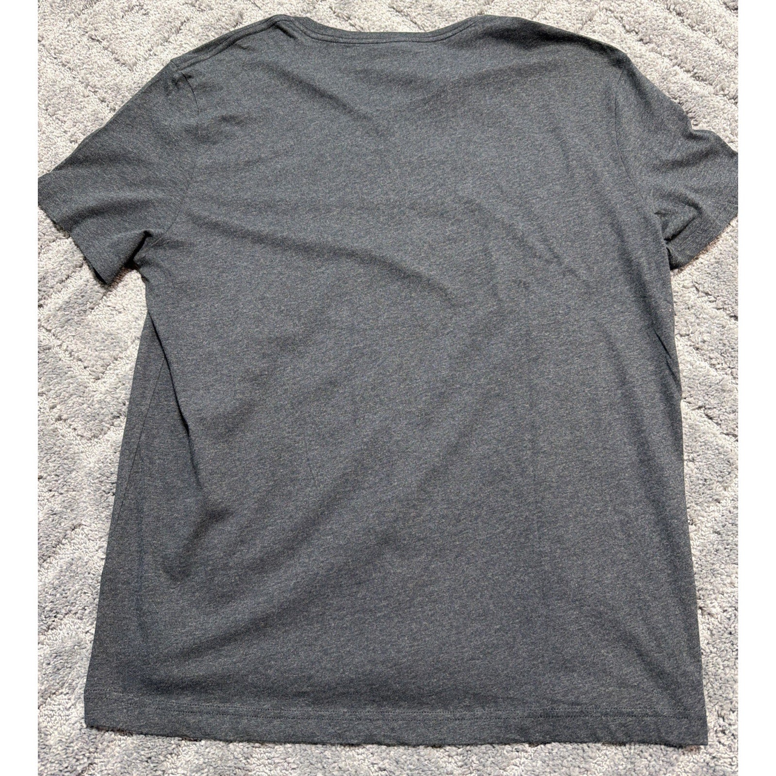 Express Mens T Shirt V Neck Short Sleeve Lightweight Logo Dark Grey XXL