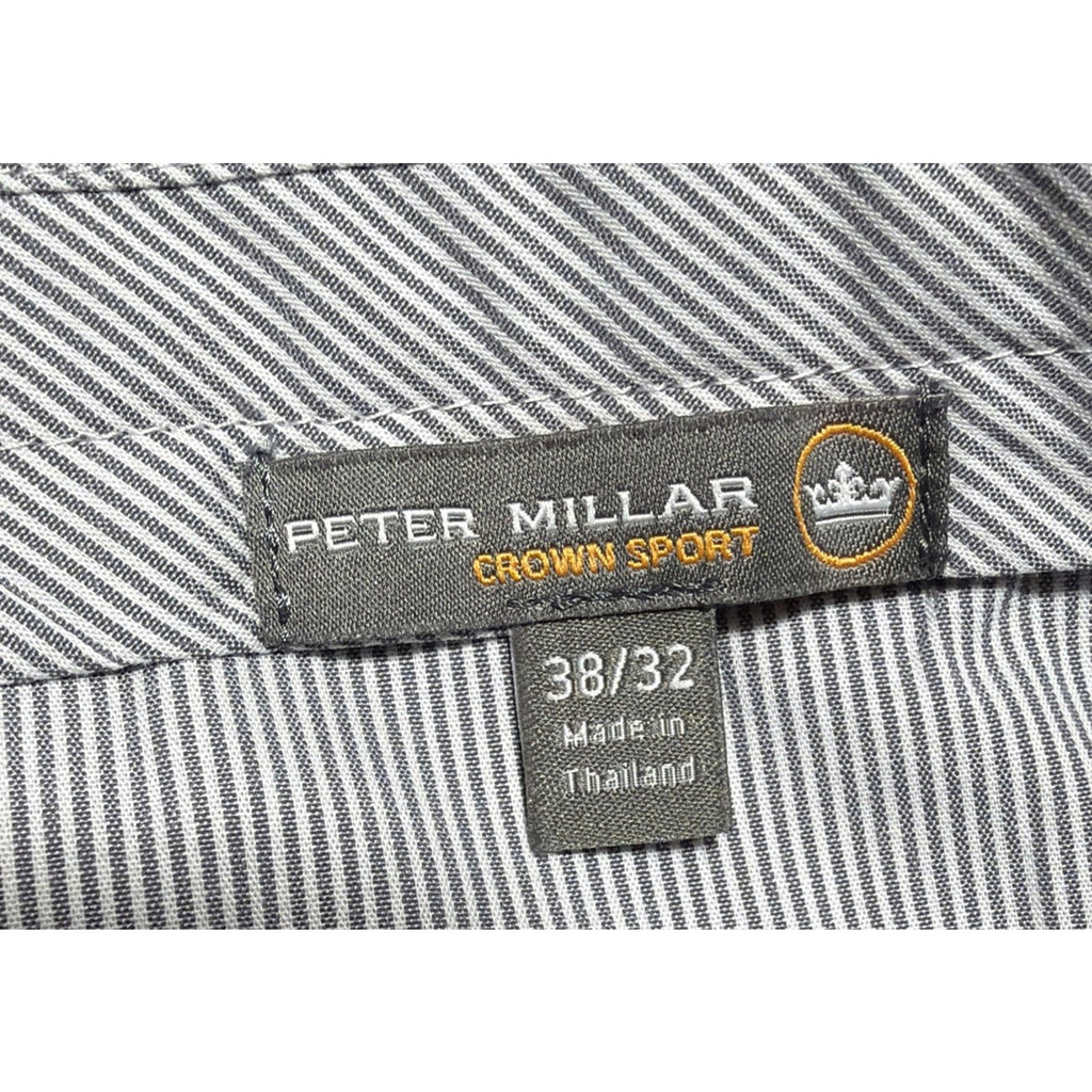 Peter Millar Crown Sport Sz. 38x32 Grey Golf Performance Pants Polyester NWOT