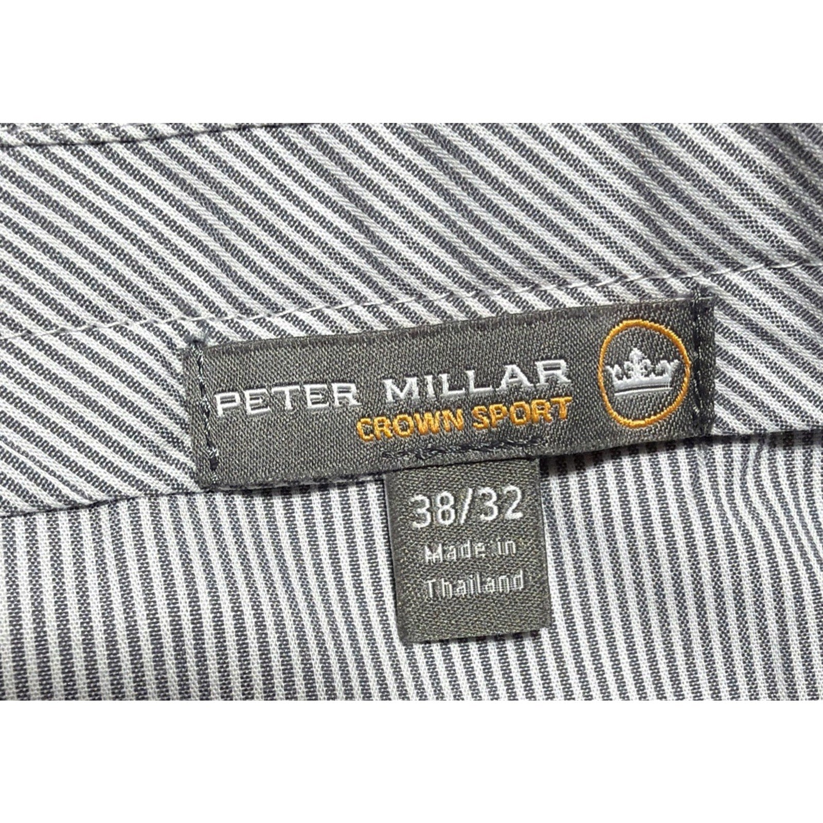 Peter Millar Crown Sport Sz. 38x32 Grey Golf Performance Pants Polyester NWOT