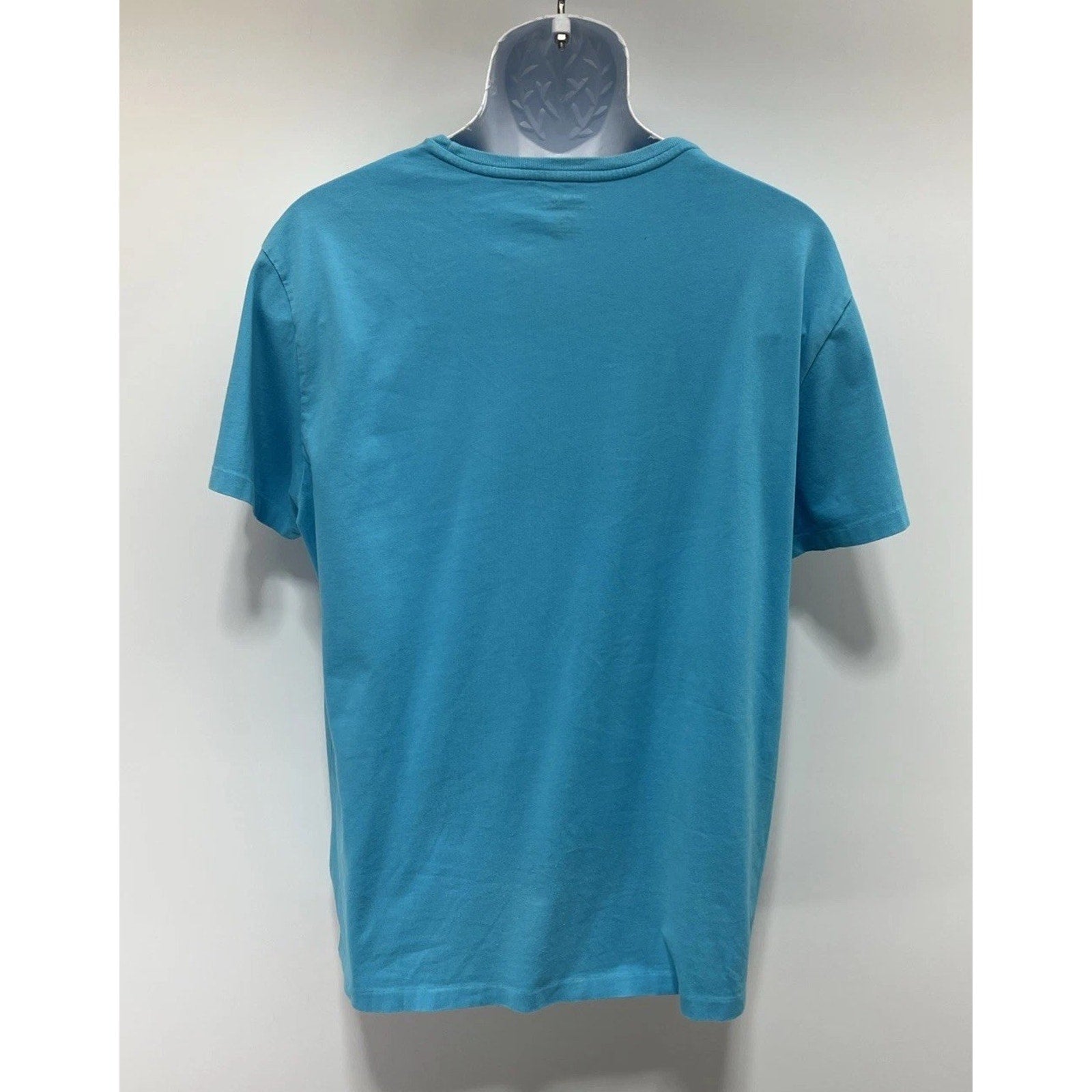 Polo Ralph Lauren Blue Classic Crewneck Tee T-Shirt Yellow Pony Size Large