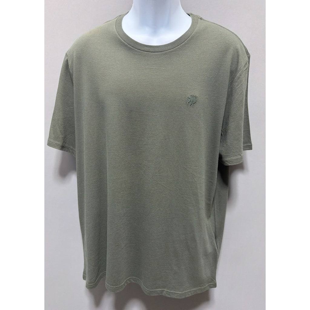 EXPRESS Men's Solid Essential Crew Neckline Logo T-Shirt, Green Sz XL