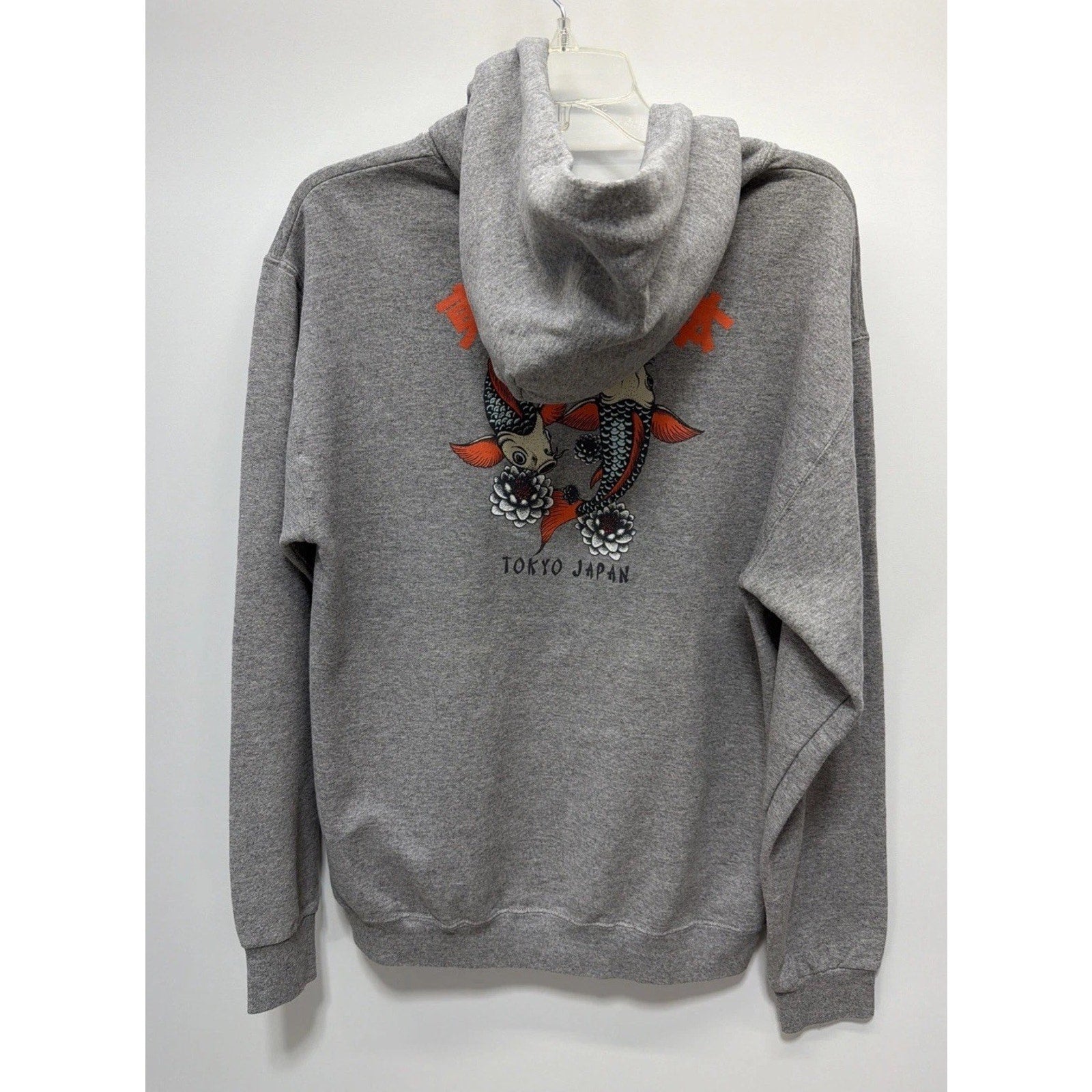 Bowery Tokyo Japan Hoodie Men’s M Gray Long Sleeve Pullover Sweatshirt Graphic