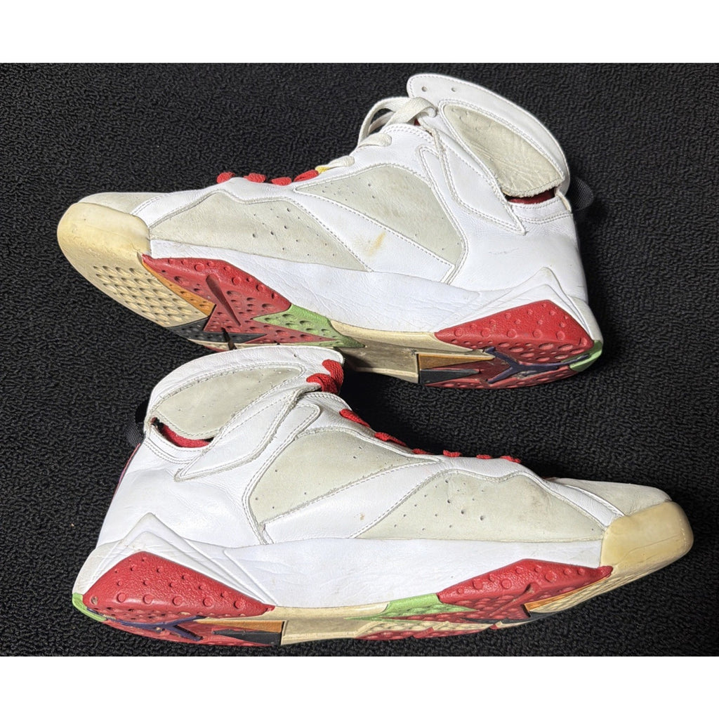 Jordan Air Jordan 7 Retro Hare White Red Geometric Sneaker 304775-125 Sz 13