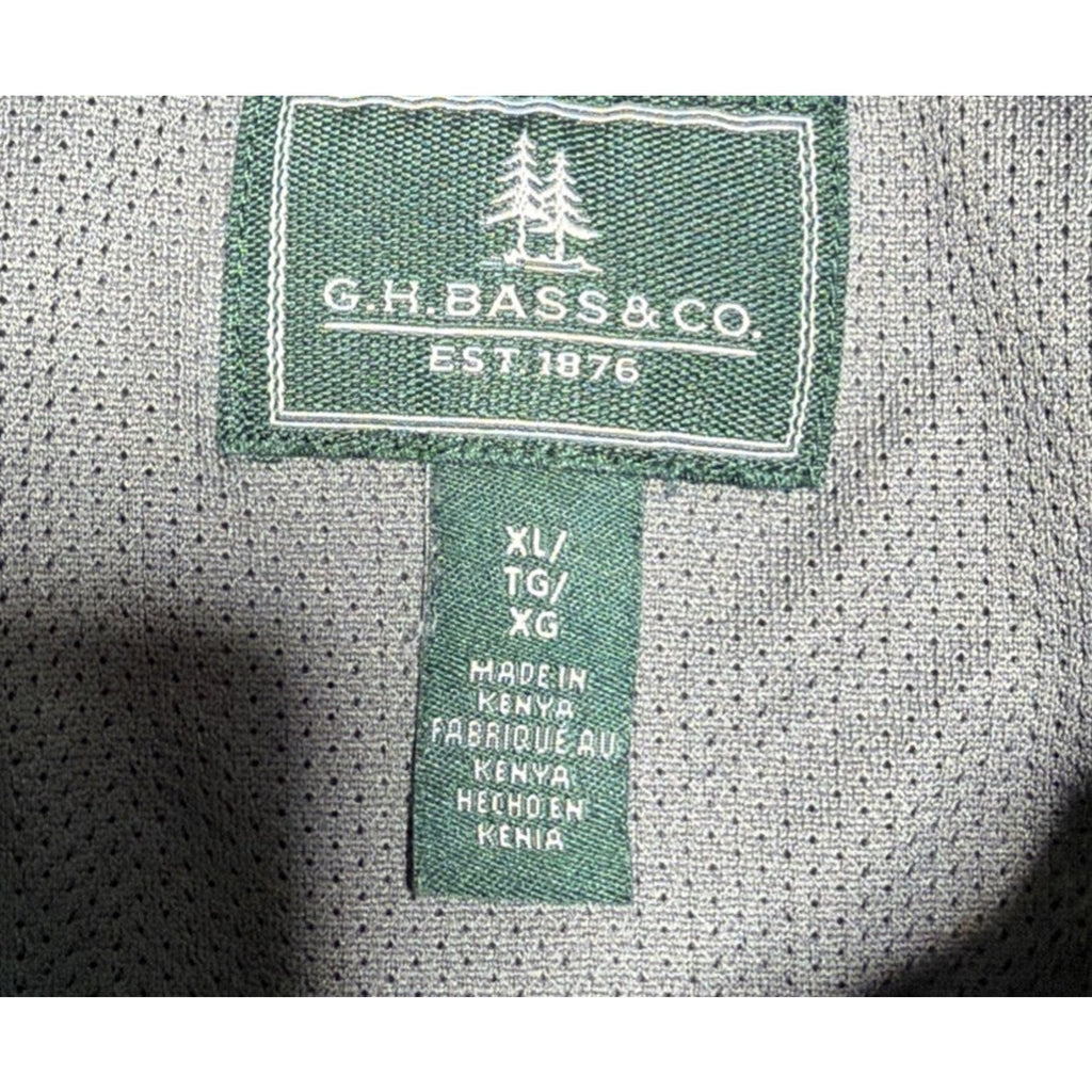 GH Bass & Co Men's Size XL 1/4 Button Knit Sweater Heathered Gray Sherpa Collar