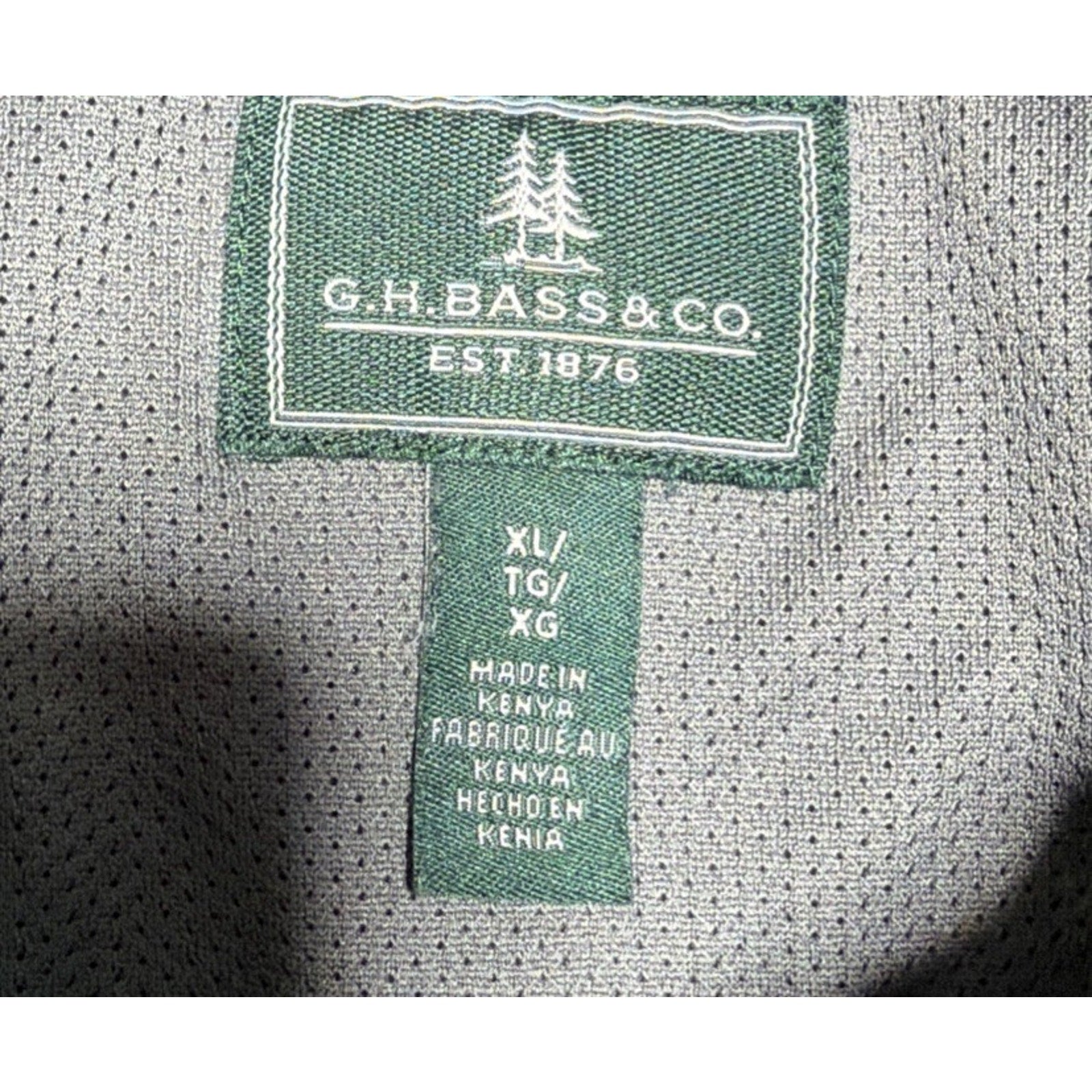 GH Bass & Co Men's Size XL 1/4 Button Knit Sweater Heathered Gray Sherpa Collar