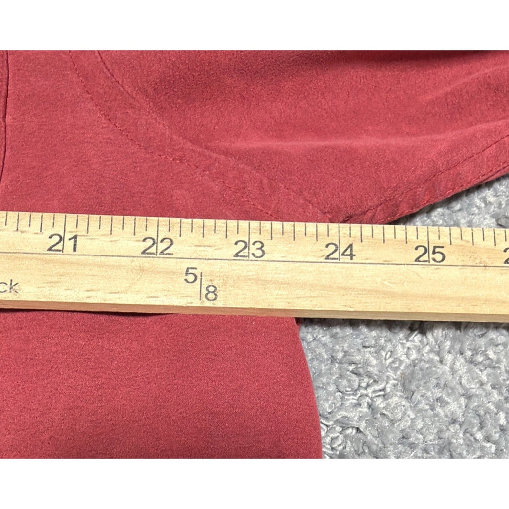 Croft & Barrow Mens Shirt Red Faux Suede Cloth Sz Large Long Sleeve