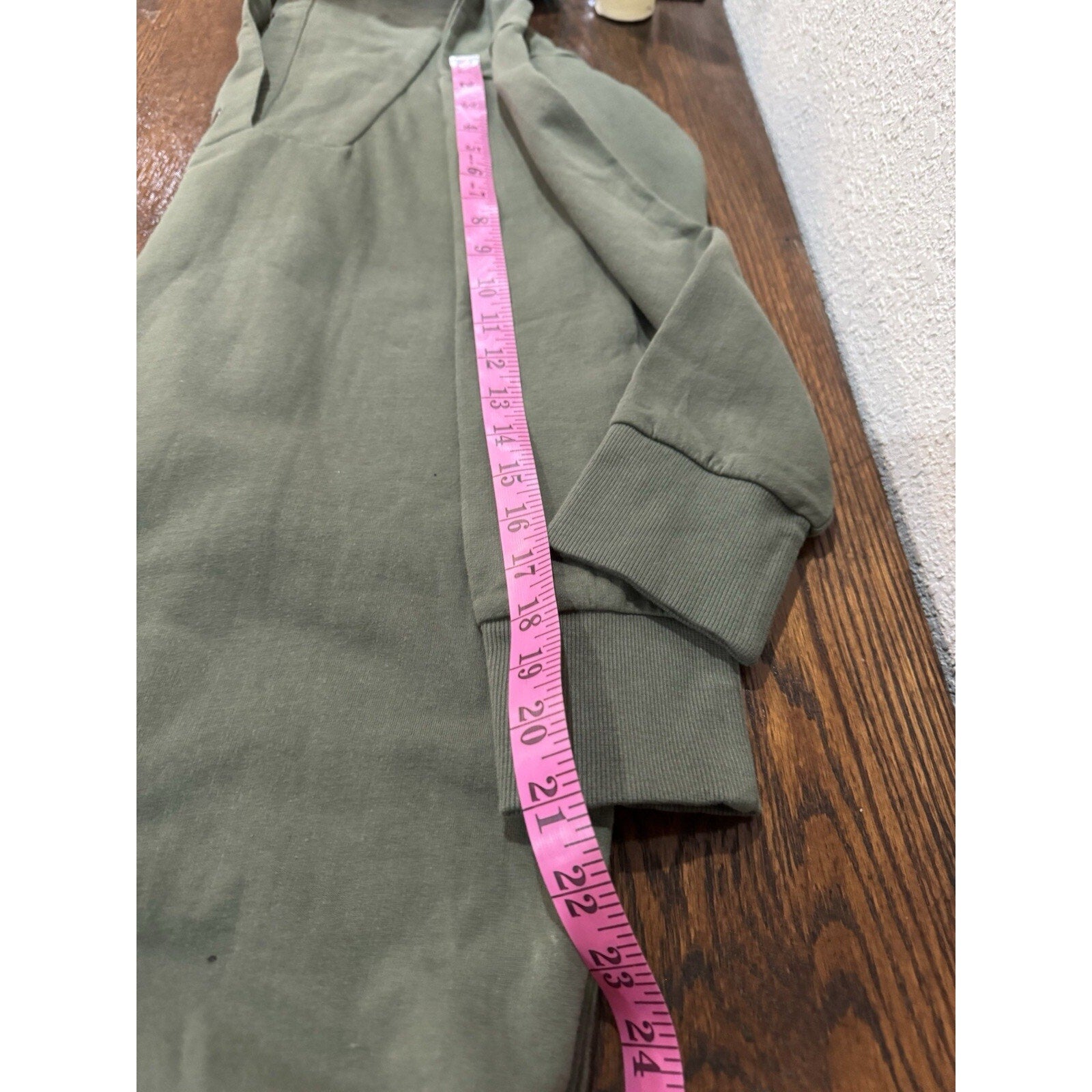 WVN For You Wilder Dress Small Thyme Green Organic Cotton Mock Neck NWT