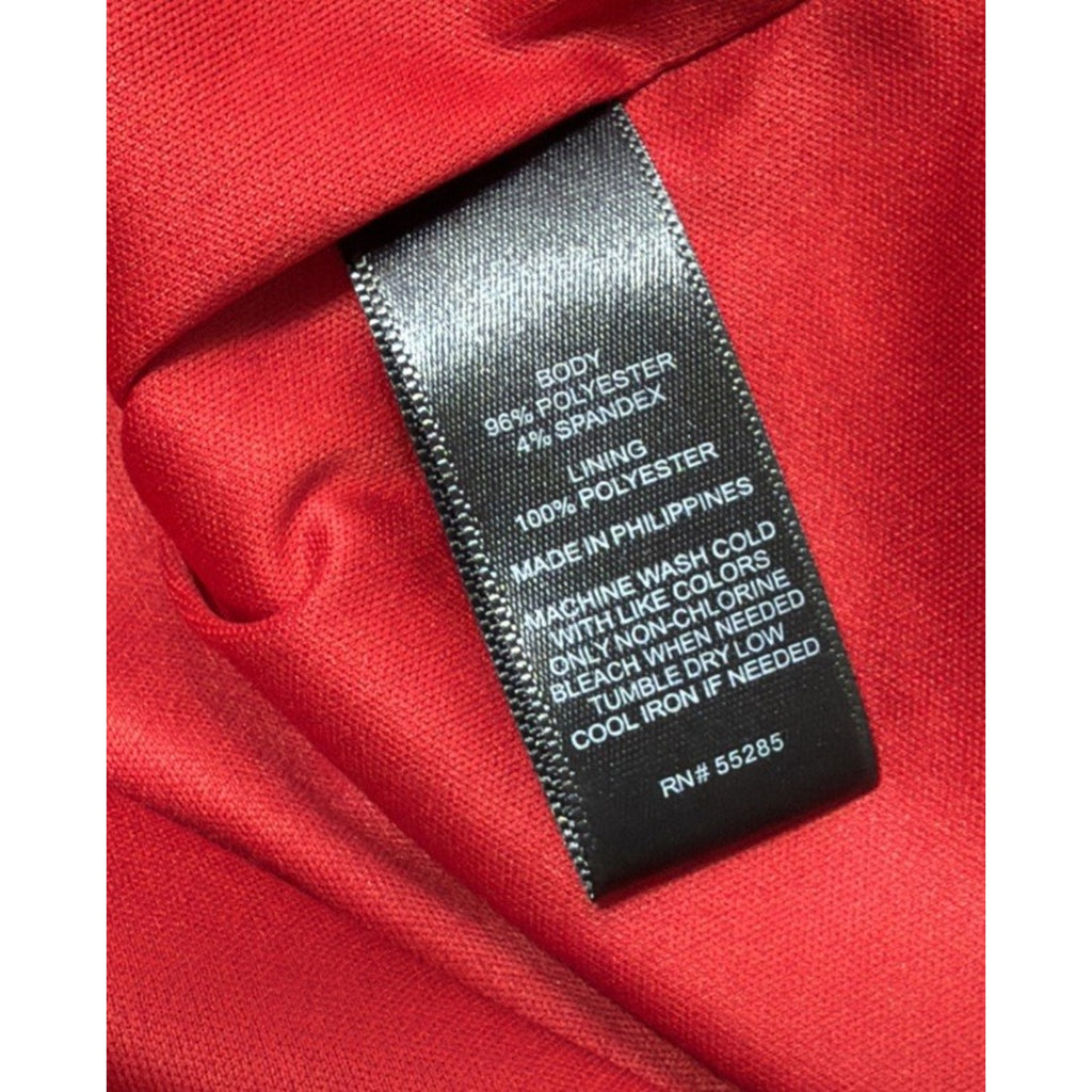 Express Women's Red Ribbed Cut-out Sheath Lined Dress Size Small