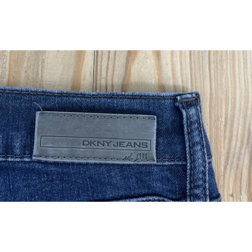 DKNY SoHo Skinny Jeans Womens 6 Mid Rise Stretch Regular Fit Dark Blue 31x32