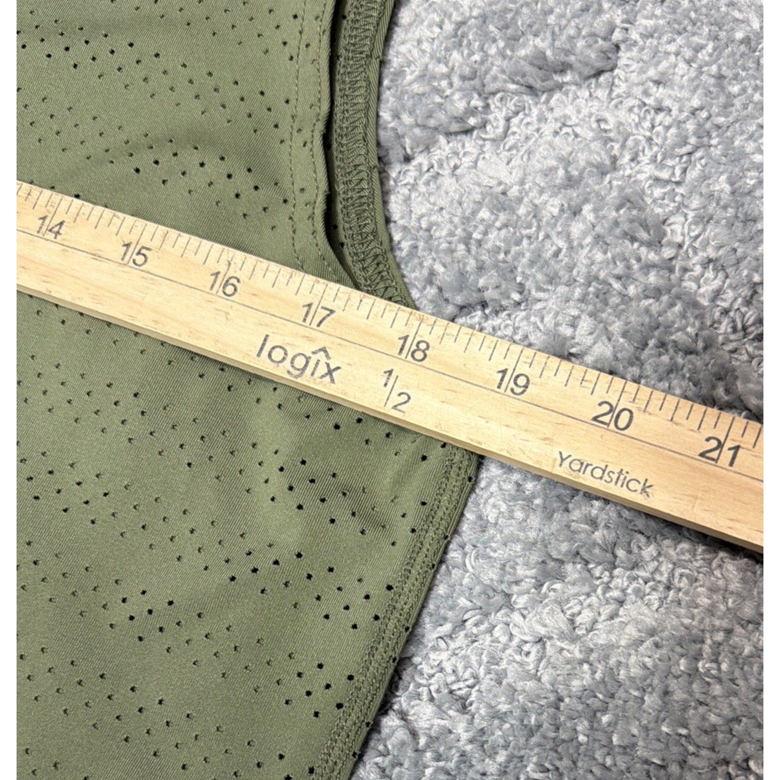 Zyia Active Shirt Womens Large Green Tank Top Mesh Pullover Sleeveless Gym Yoga