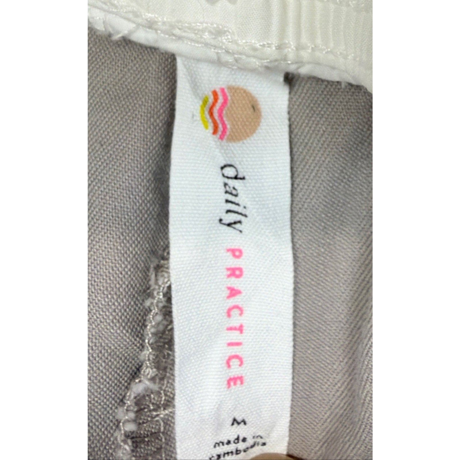 Anthropologie Daily Practice Parachute Pants Womens M Beige Wide Leg Baggy