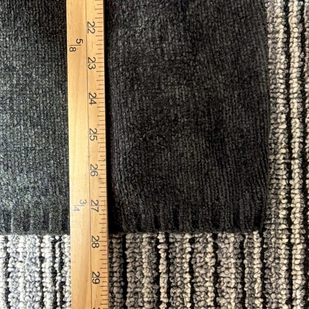 Denim & Co. women's L Green/Gray long sleeve Ribbed knit sweater QVC NWT