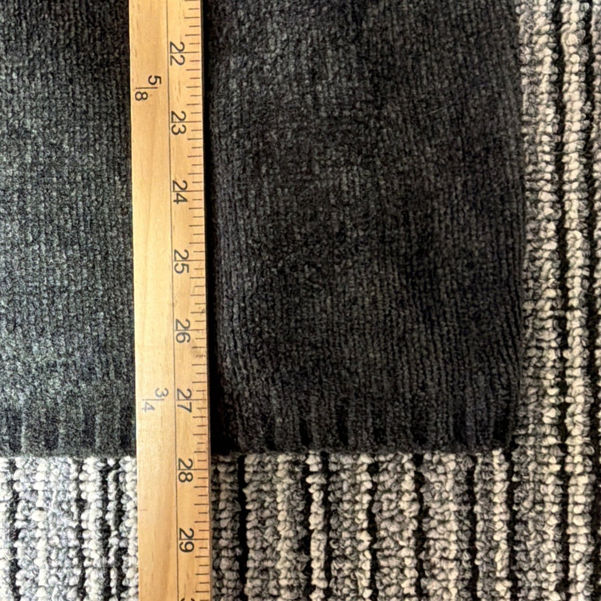 Denim & Co. women's L Green/Gray long sleeve Ribbed knit sweater QVC NWT