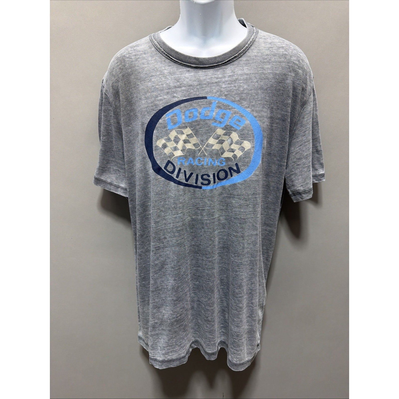 Lucky Brand X Dodge Racing T shirt Men XL Gray Short Sleeve Outdoor Casual