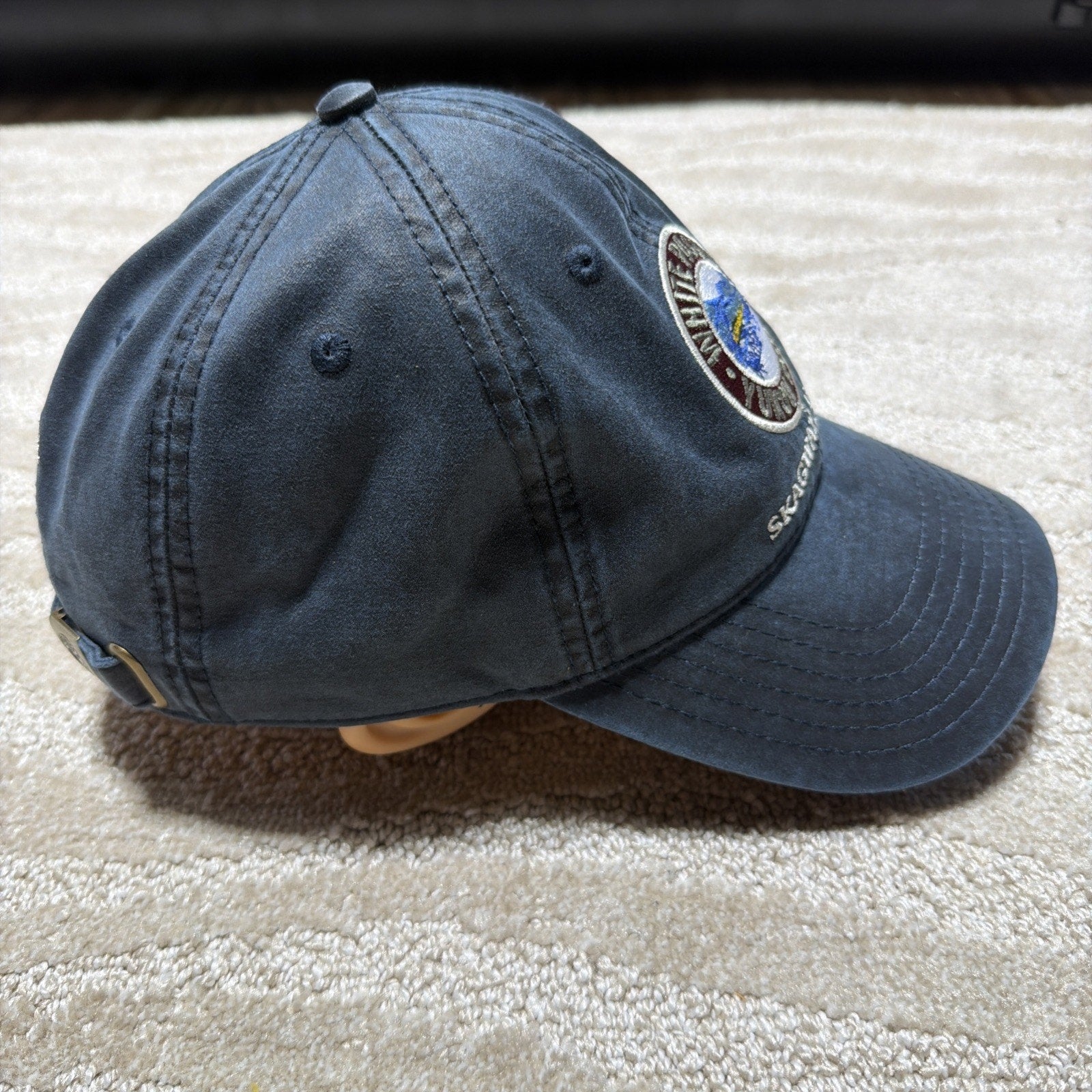 White Pass & Yukon Route - Skagway Alaska - Blue Adjustable Baseball Cap OSFM