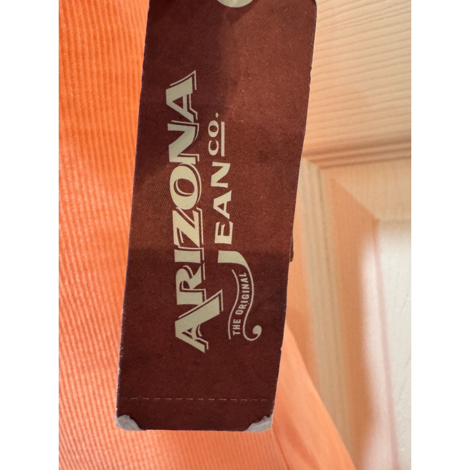 ARIZONA JEANS CO. Ribbed Tank Top Spaghetti Strap Neon Coral Large NWT